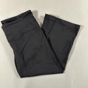 Lululemon Pants Womens 8 Black High Rise Capri Flare Leg Yoga Athletic Stretch